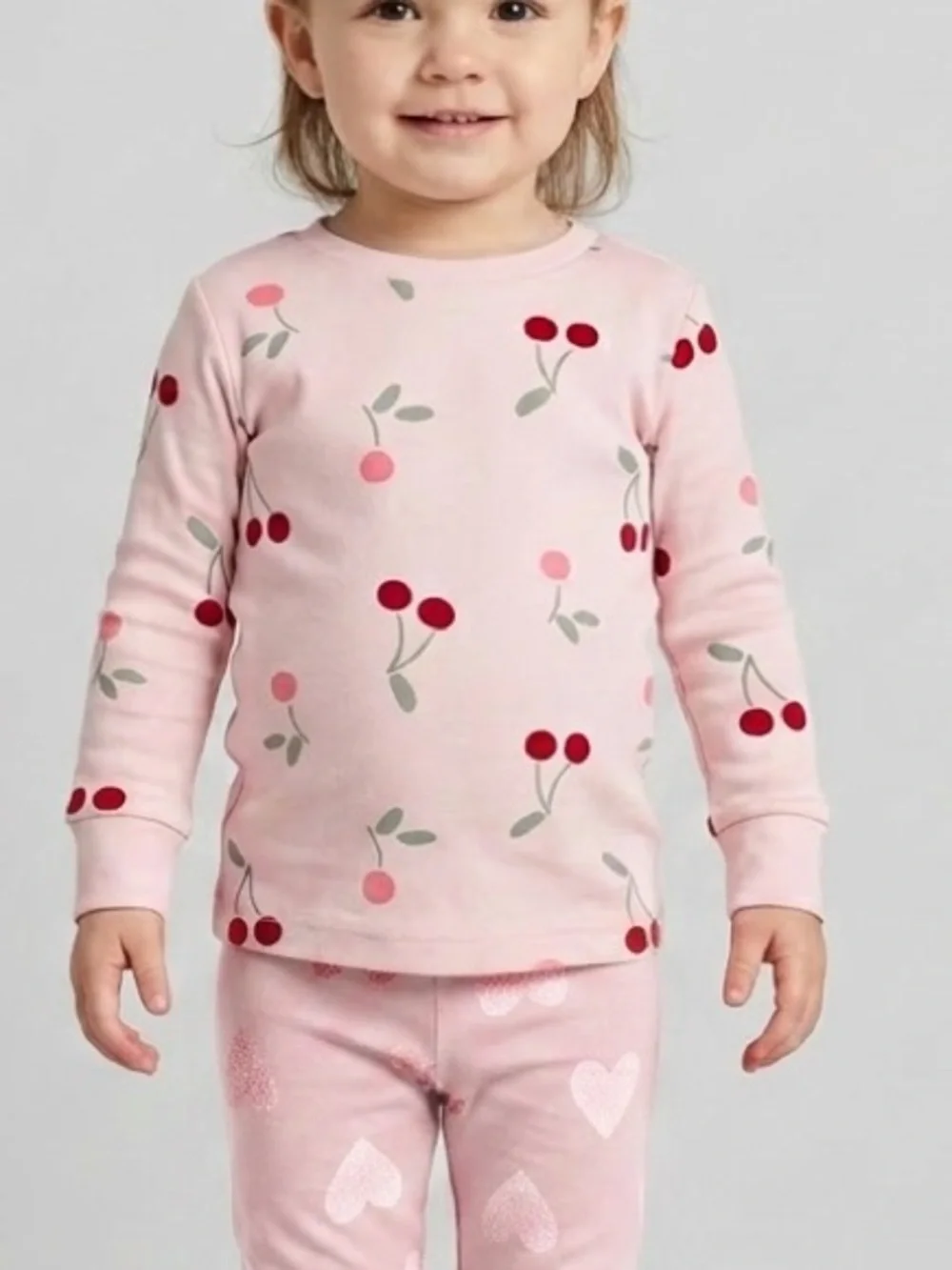 2- Carter's Baby Toddler Girl Shirts Red & Pink Hearts & Pink  & Cherries 18 Mo